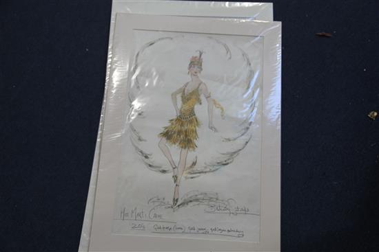 Berkeley Sutcliffe (1918-1979) Collection of costume designs largest 20 x 14in., unframed